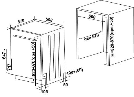 Máy rửa chén Hafele âm tủ HDW-FI60A MSP 533.23.260