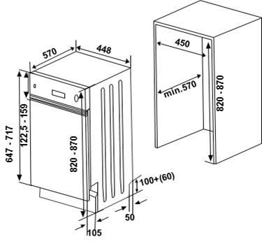 Máy rửa chén Hafele âm bán phần HDW-HI45A MSP 533.23.275
