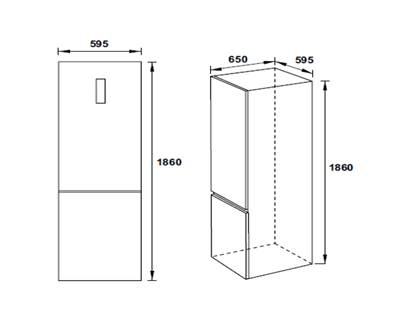 Tủ lạnh đơn ngăn đá dưới H-BF234 MSP 534.14.230