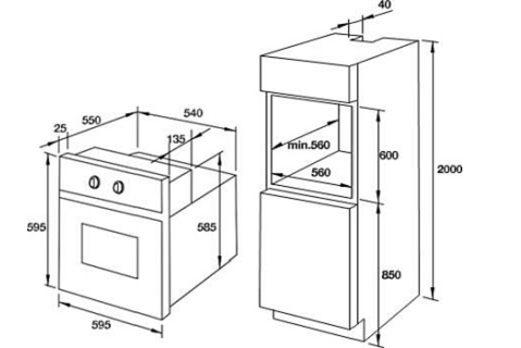 Lò nướng kết hợp hấp âm tủ Hafele 535.02.711