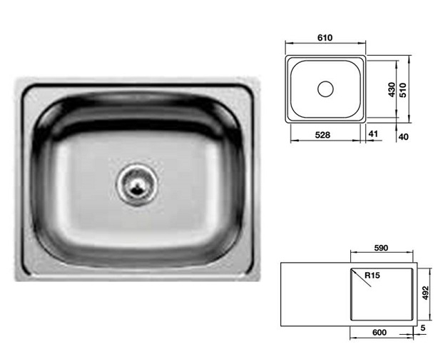Châu rửa bát Inox blanco Plenta 6 570.27.199