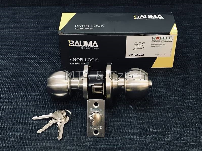 Khóa tay nắm tròn Bauma Hafele 911.83.922 cho cửa phòng