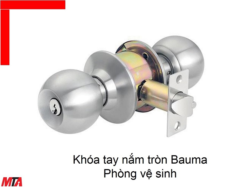 Khóa tay nắm tròn Bauma Hafele 911.83.921 cho cửa phòng vệ sinh