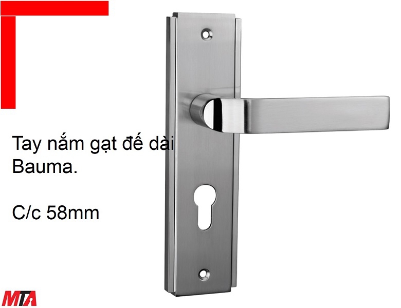 Phụ kiện cửa Bauma Hafele BM055-58 MSP 905.99.088 tay gạt đế dài