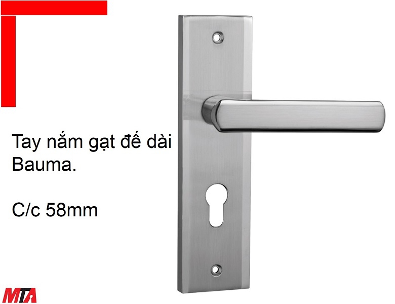 Phụ kiện cửa Bauma Hafele BM066-58 MSP 905.99.091 tay gạt đế dài