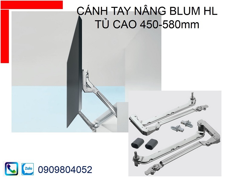 Bộ cánh tay nâng Blum Aventos HL 20L3901.06 chiều cao tủ 450-580mm