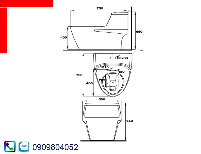 Bồn cầu một khối Iconic Hafele 588.79.400