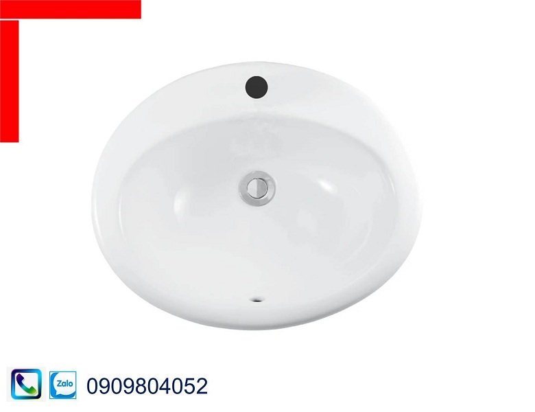 Lavabo rửa mặt Hafele Saporo 588.79.012 chậu sứ vành nổi