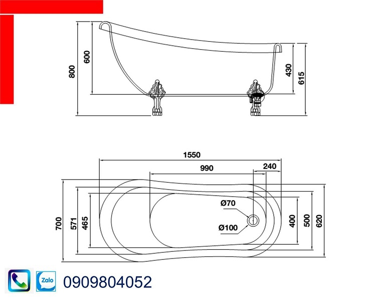 Bồn tắm độc lập Nagoya Hafele 588.99.630 hình bầu dục