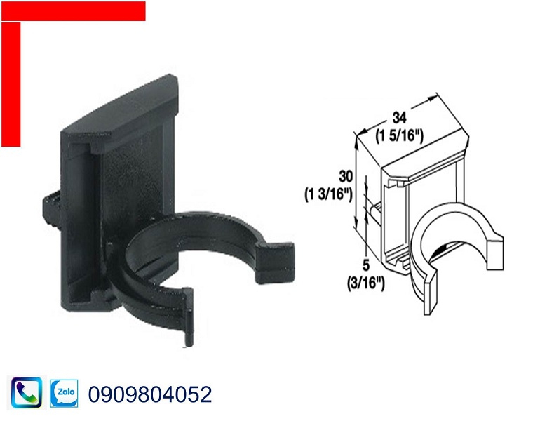 Bas kẹp Hafele 637.45.915 ấn vào rảnh