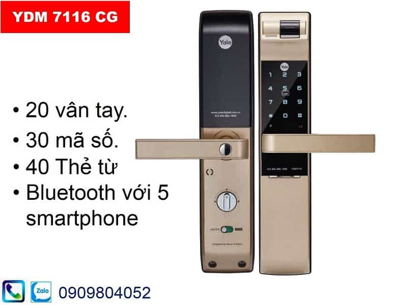 Khóa vân tay Yale YDM7116 CG ...