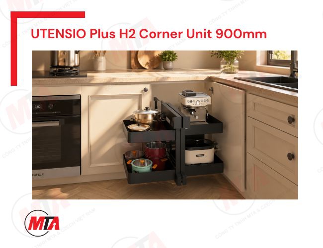 Kệ góc Hafele UTENSIO Plus H2 Corner Unit MSP 545.14.339 - Phụ kiện tủ dưới cho tủ bếp dưới rộng 900mm