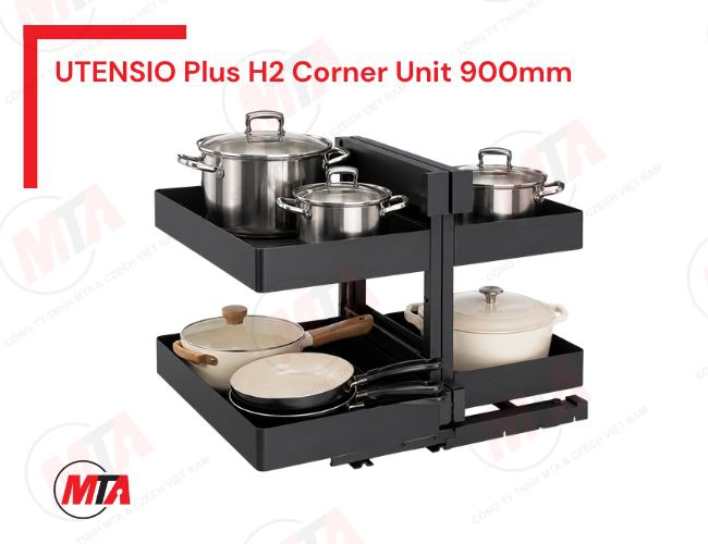 Kệ góc Hafele UTENSIO Plus H2 Corner Unit MSP 545.14.339 - Phụ kiện tủ dưới cho tủ bếp dưới rộng 900mm