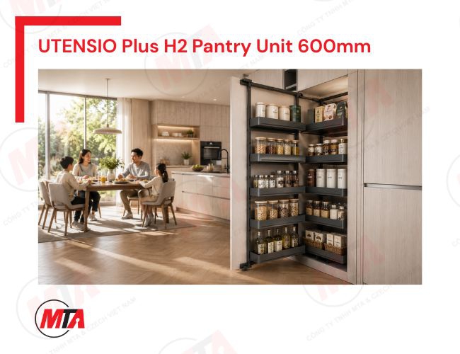 Tủ đồ khô Hafele UTENSIO Plus H2 Pantry Unit MSP 504.68.385 - Phụ kiện tủ cao trữ đồ khô rộng 600mm