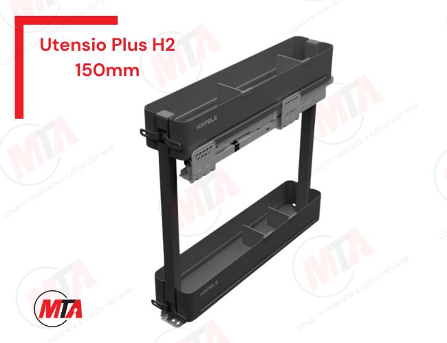 Kệ gia vị Hafele UTENSIO Plus H2 545.14.321 - Giải pháp tối ưu khoang tủ dưới hẹp, rộng 150mm