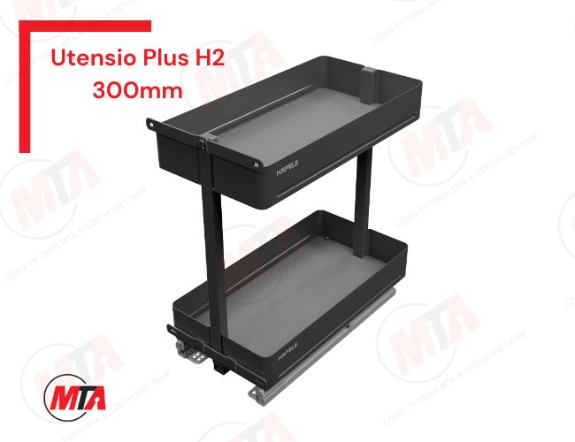 Kệ gia vị Hafele UTENSIO Plus H2 545.14.323 - Kệ kéo 2 tầng cho tủ bếp dưới rộng 300mm