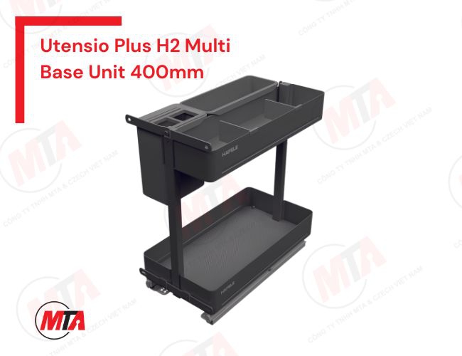 Kệ gia vị Hafele UTENSIO Plus H2 545.14.302 - Kệ kéo 2 tầng cho tủ bếp dưới rộng 400mm