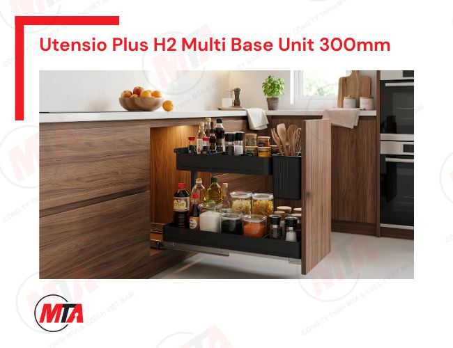 Kệ gia vị Hafele UTENSIO Plus H2 Multi 545.14.301 - Kệ kéo 2 tầng cho tủ bếp dưới rộng 300mm