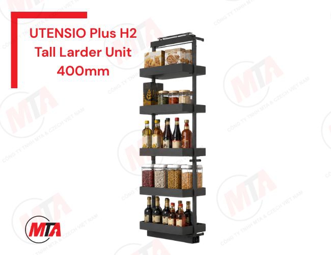 Tủ đồ khô Hafele UTENSIO Plus H2 Tall Larder Unit MSP 504.68.390 - Phụ kiện tủ cao 5 khay cho tủ rộng 400mm