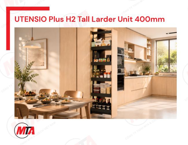 Tủ đồ khô Hafele UTENSIO Plus H2 Tall Larder Unit MSP 504.68.390 - Phụ kiện tủ cao 5 khay cho tủ rộng 400mm