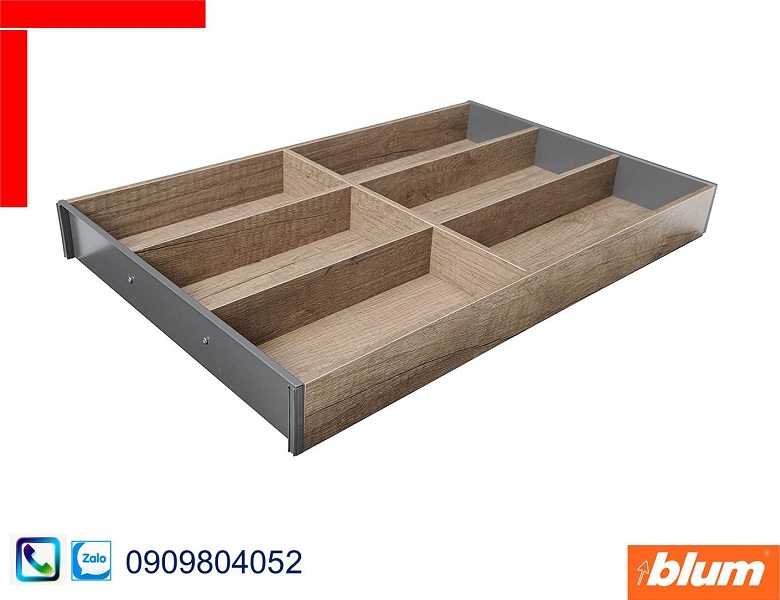 Khay chia Blum ZC7S500BH3 cho ngăn kéo M bằng gỗ khung xám chiều rộng 300mm