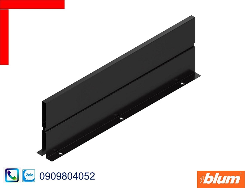 Phụ kiện Blum Z46L470S vách chia dọc màu đen dùng cho ray trượt 500mm