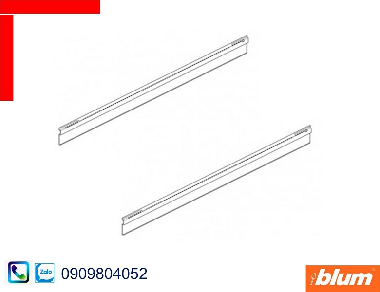 Phụ kiện Blum Z49L472S vách lắp thanh chia ngang cho Tandembox X6 Y6 500mm màu trắng