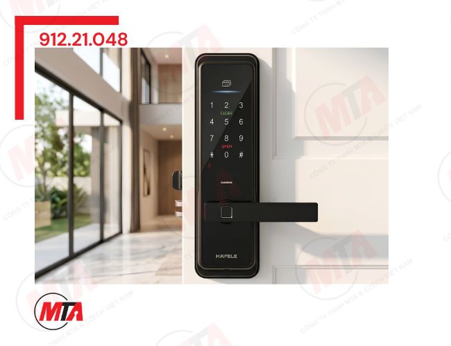 Khóa điện tử Hafele Astra ML2502B MSP 912.21.048 - Giải pháp khóa thông minh kết nối App cho cửa gỗ hiện đại
