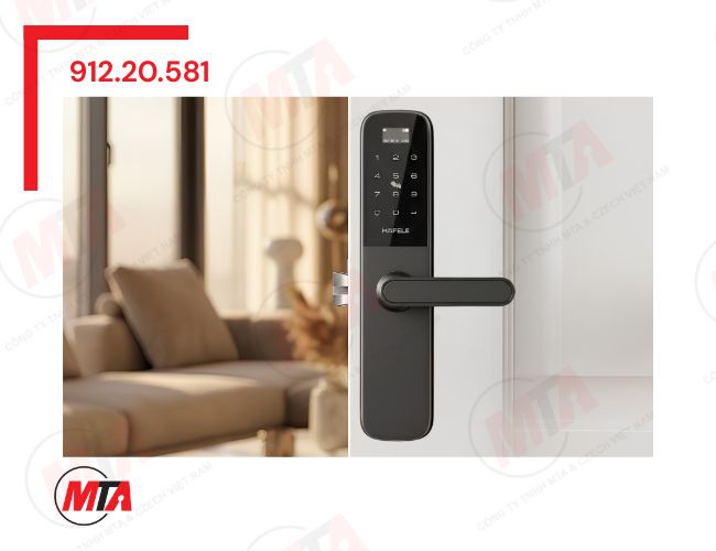 Khóa điện tử Hafele DL6000 MSP 912.20.581 - Giải pháp khóa thông minh kết nối App cho cửa gỗ hiện đại