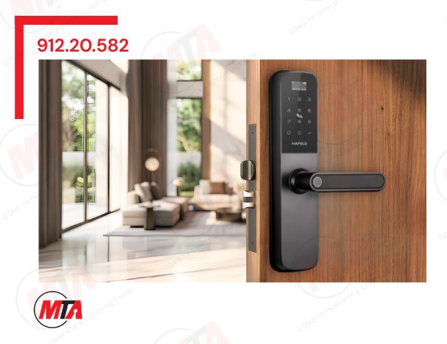 Khóa điện tử Hafele DL6100 MSP 912.20.582 - Giải pháp khóa thông minh kết nối App cho cửa gỗ mở xoay