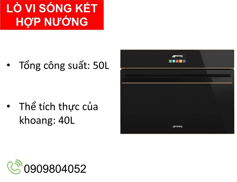 Lò vi sóng kết hợp nướng Smeg 535.64.559