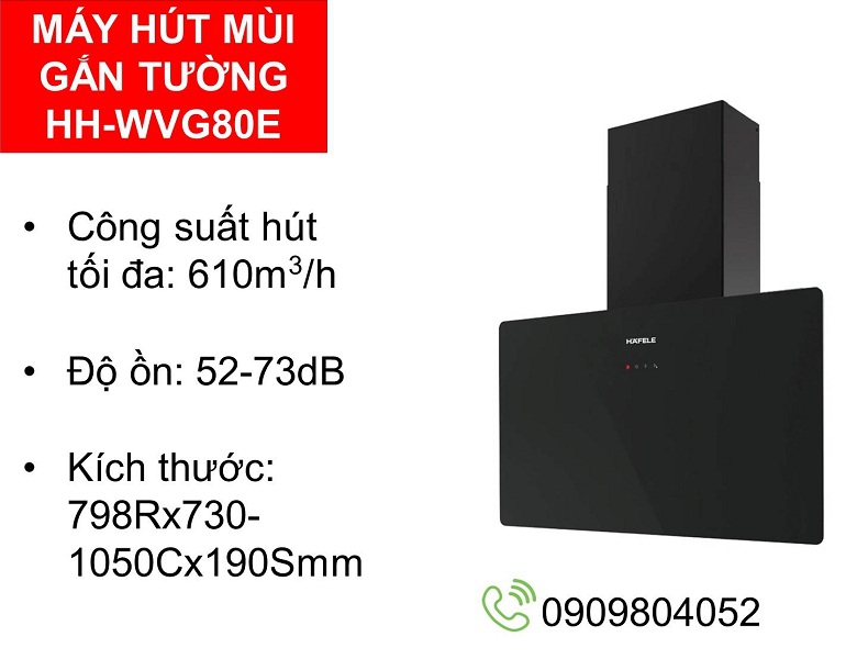 Máy hút mùi gắn tường Hafele HH-WVG80E 533.86.018