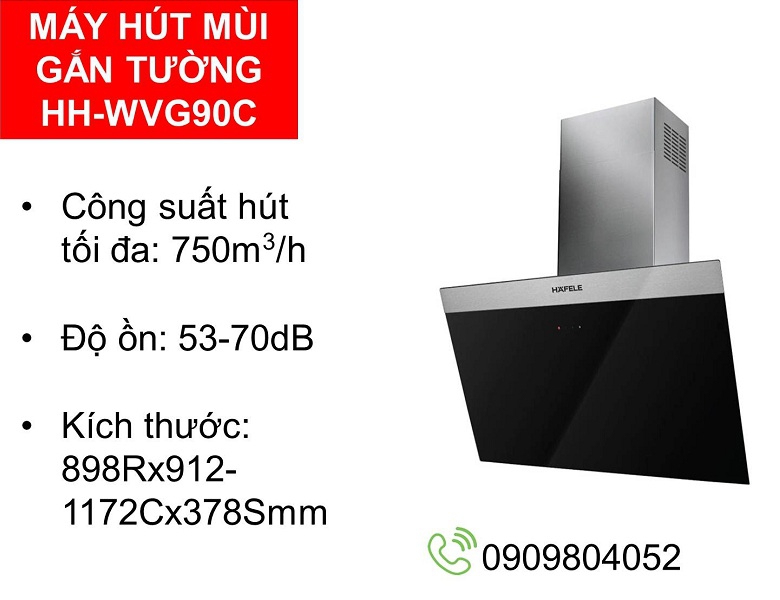 Máy hút mùi gắn tường Hafele HH-WVG90C 533.89.013