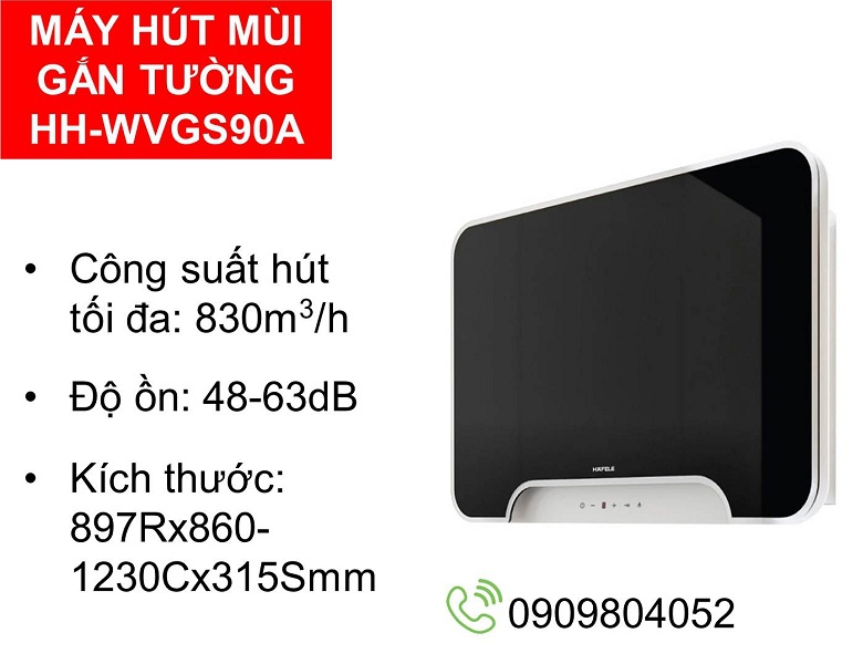 Máy hút mùi gắn tường Hafele HH-WVGS90A 533.80.203