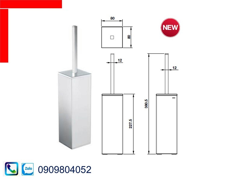 Gía treo cọ vệ sinh mặt kính trắng 495.80.230