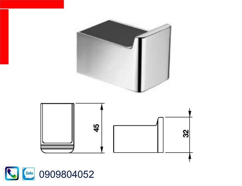 Móc treo khăn mặt kính đen 495.80.234