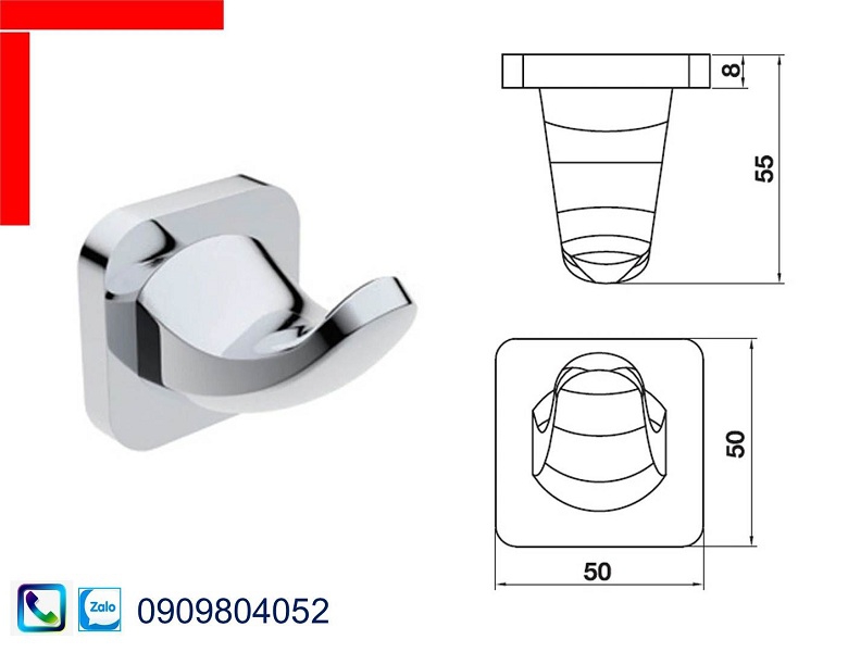 Phụ kiện nhà tắm Hafele Fortune 580.41.400 móc treo khăn