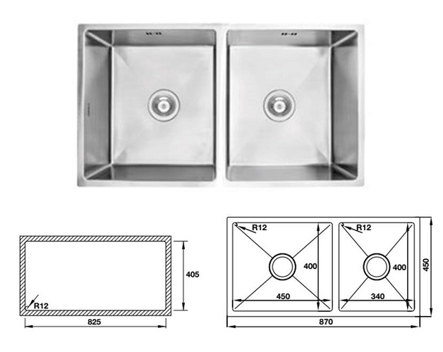 Chậu rửa bát Hafele Inox valerian HS-SD8745 MSP 567.23.040