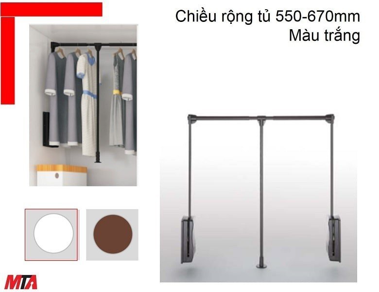 Tay nâng móc áo Hafele 805.11.752 ...