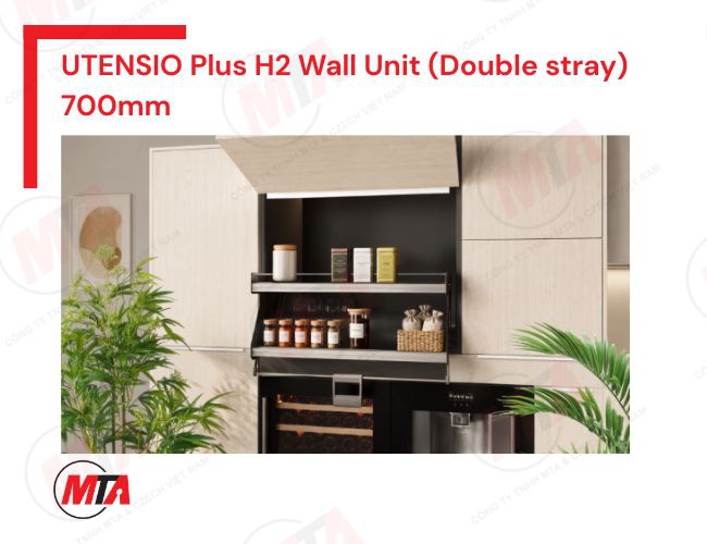 Kệ nâng hạ Hafele UTENSIO Plus H2 Wall Unit MSP 504.68.375 - Kệ 2 tầng cho tủ rộng 700mm