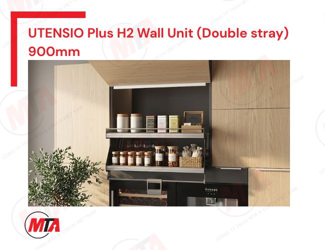 Kệ nâng hạ Hafele UTENSIO 504.68.379 Plus H2 Wall Unit - Kệ 2 tầng cho tủ rộng 900mm