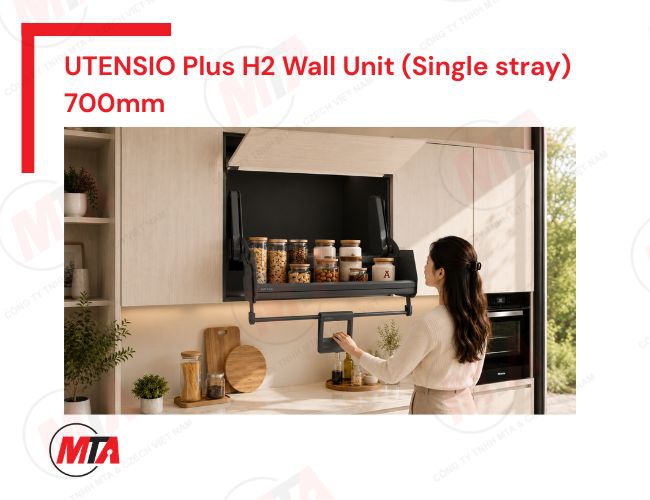 Kệ nâng hạ Hafele UTENSIO Plus H2 Wall Unit MSP 504.68.374 - Kệ 1 tầng cho tủ rộng 700mm