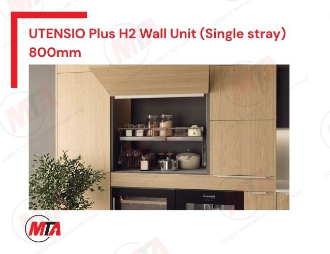 Kệ nâng hạ Hafele UTENSIO Plus H2 Wall Unit MSP 504.68.376 - Kệ 1 tầng cho tủ rộng 800mm