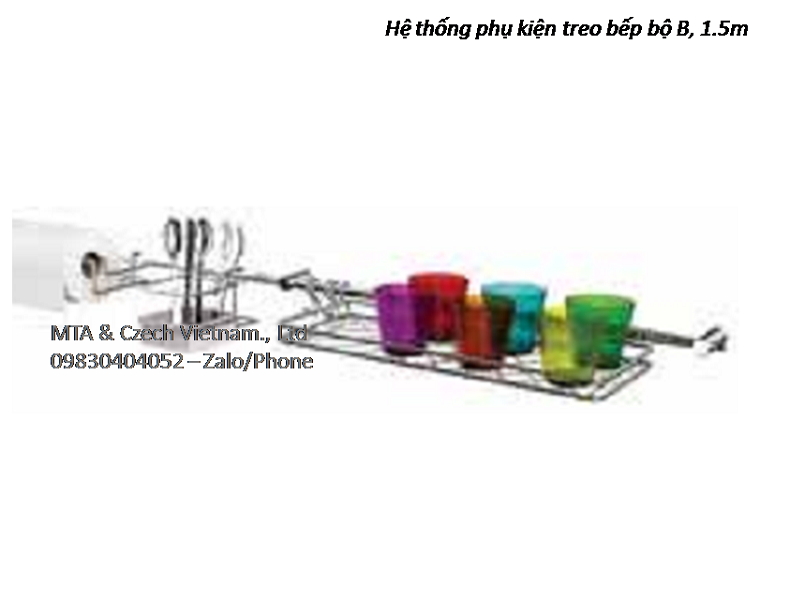 Phụ kiện nhà bếp hệ thống treo tường bộ C, 1.3 m 522.48.207