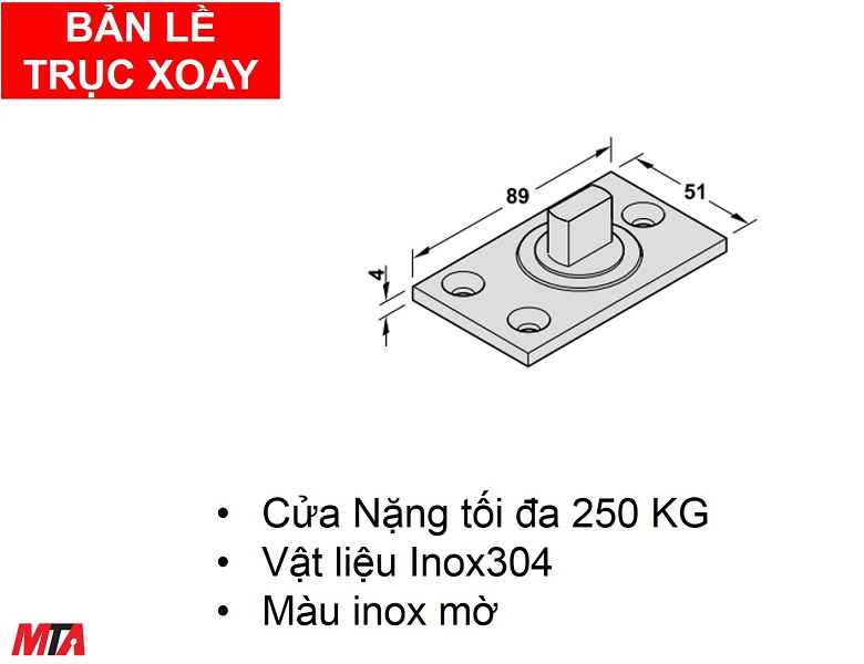 Bản lề trục xoay Startec 981.00.092