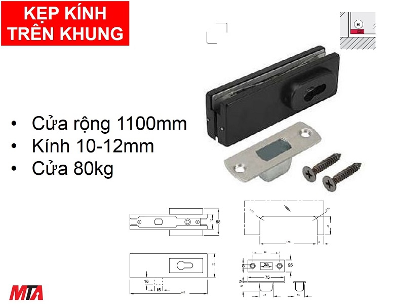 Khóa kẹp chân kính Hafele 981.00.661 ...