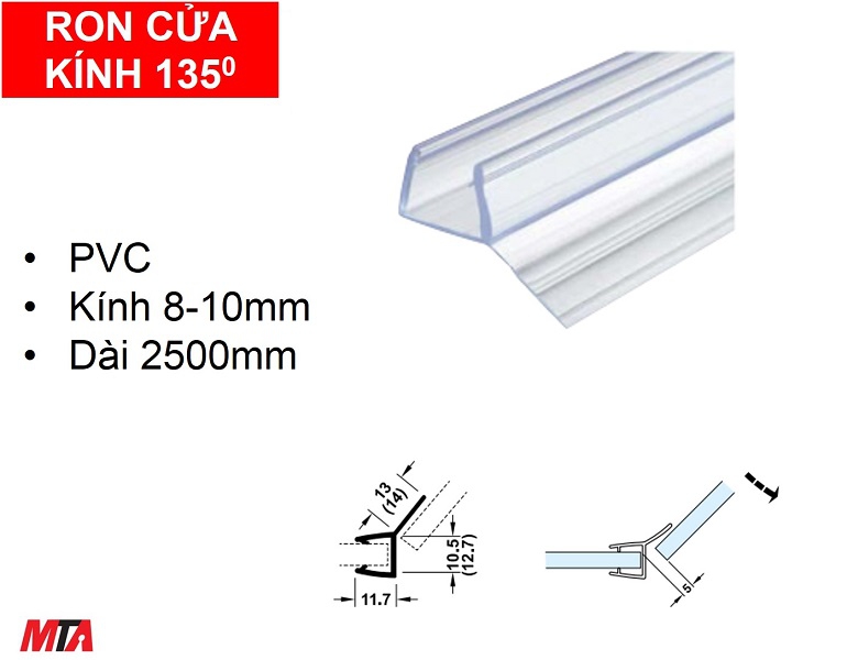Ron cửa kính 135 độ Hafele 950.50.006 kính dày 8-10mm