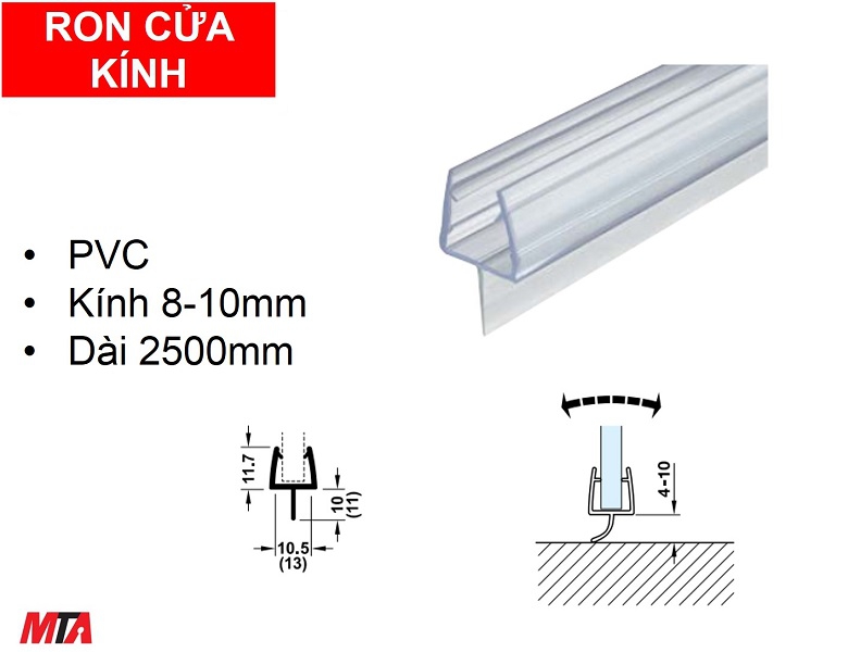Ron cửa kính Hafele 950.50.012 kính dày 8-10mm