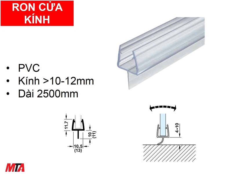 Ron cửa kính Hafele 950.50.013 kính dày 11-12mm