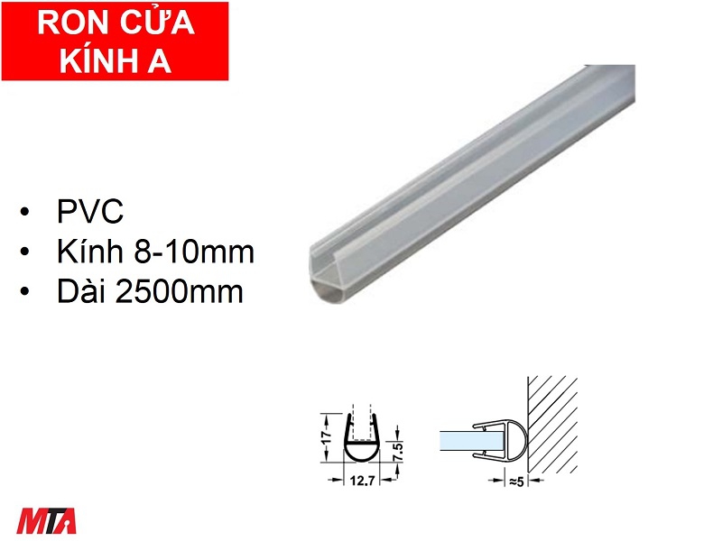 Ron cửa kính Hafele 950.50.014 kính dày 8-10mm